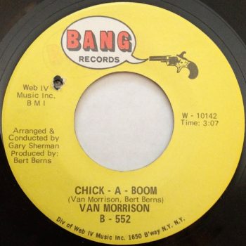 Van Morrison – Chick-A-Boom / Ro Ro Rosey  Vinyl, 7", 45 RPM, Single  media Vg cover Generic