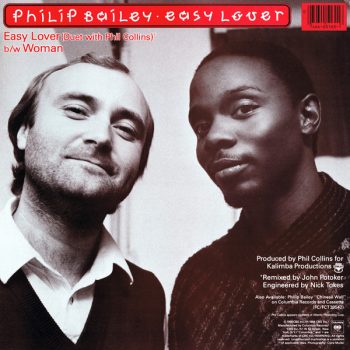 Philip Bailey Duet With Phil Collins / Philip Bailey – Easy Lover (Extended Dance Remix) b/w Woman  Vinyl, 12", 33 ⅓ RPM, Single, media NM cover NM